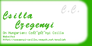 csilla czegenyi business card